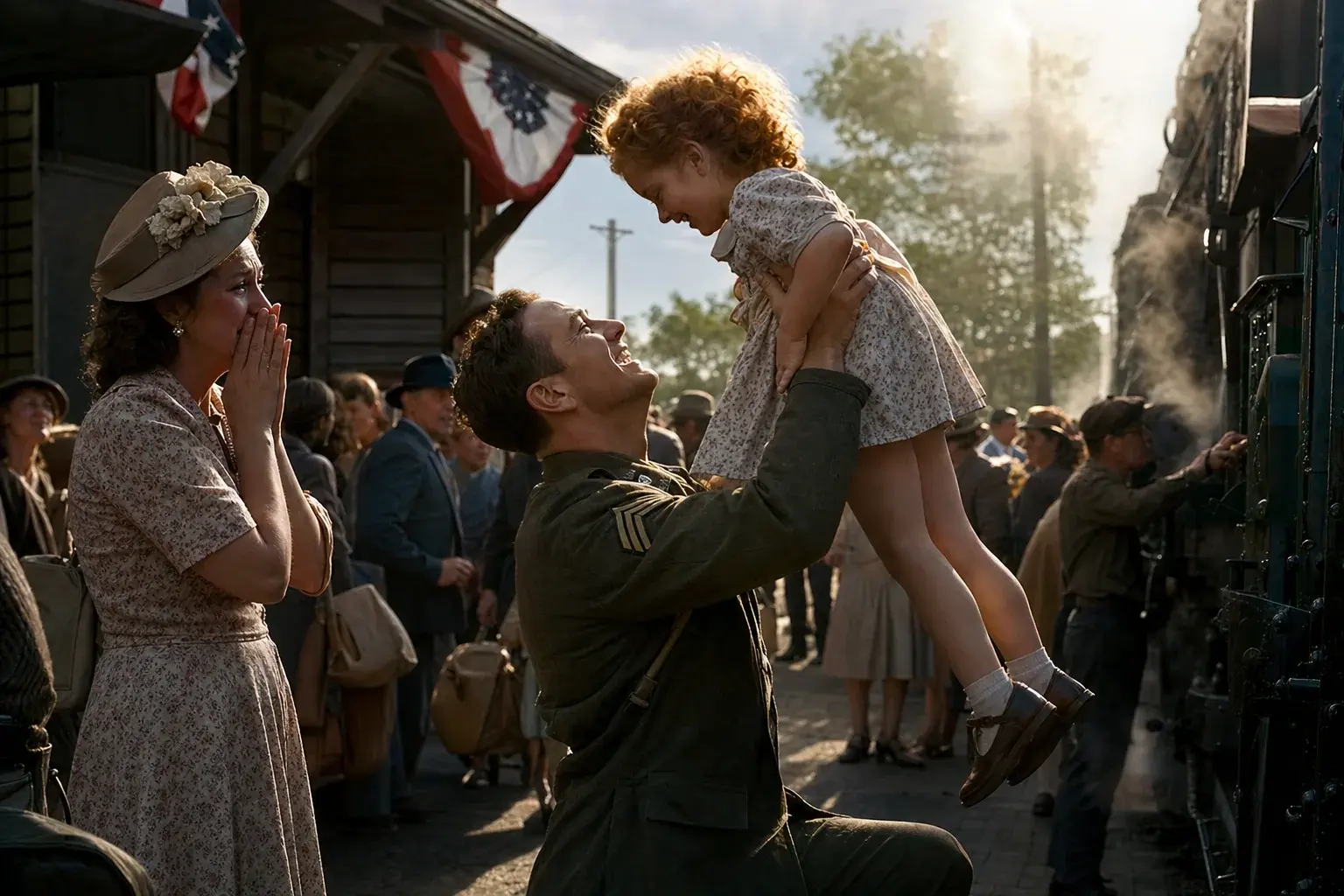 Recreation: Peggy's father home from the war, 1945